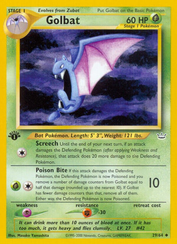Golbat 029/64 — Neo Revelation (English Pokémon TCG card)