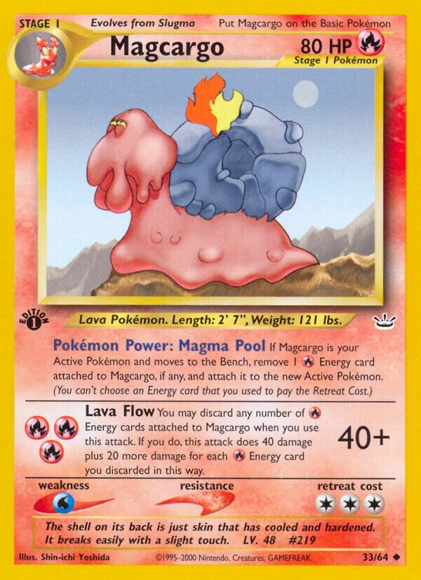 Magcargo 033/64 — Neo Revelation (English Pokémon TCG card)