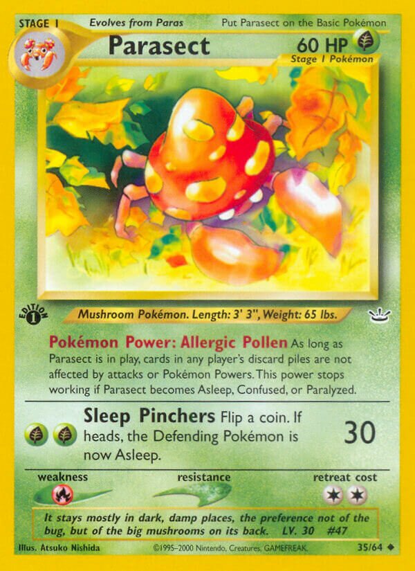 Parasect 035/64 — Neo Revelation (English Pokémon TCG card)