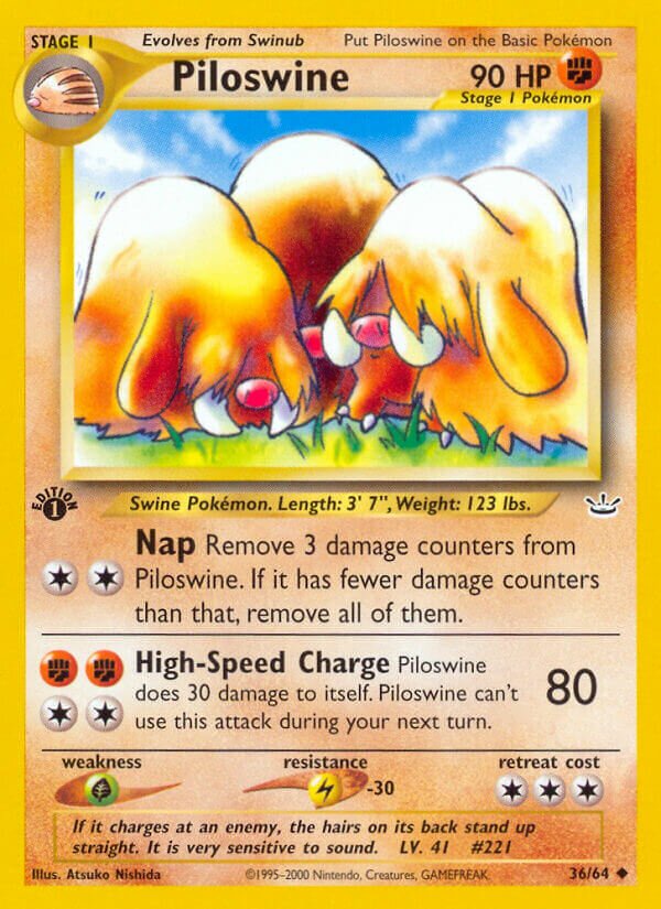 Piloswine 036/64 — Neo Revelation (English Pokémon TCG card)