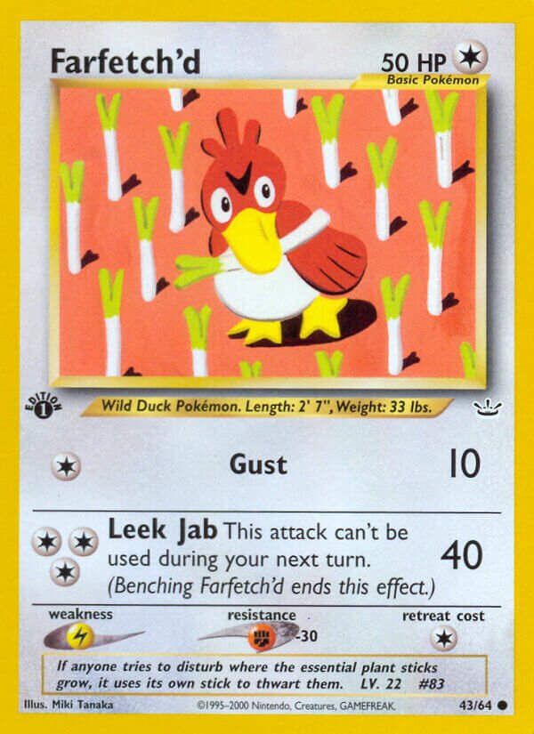 Farfetch'd 043/64 — Neo Revelation (English Pokémon TCG card)