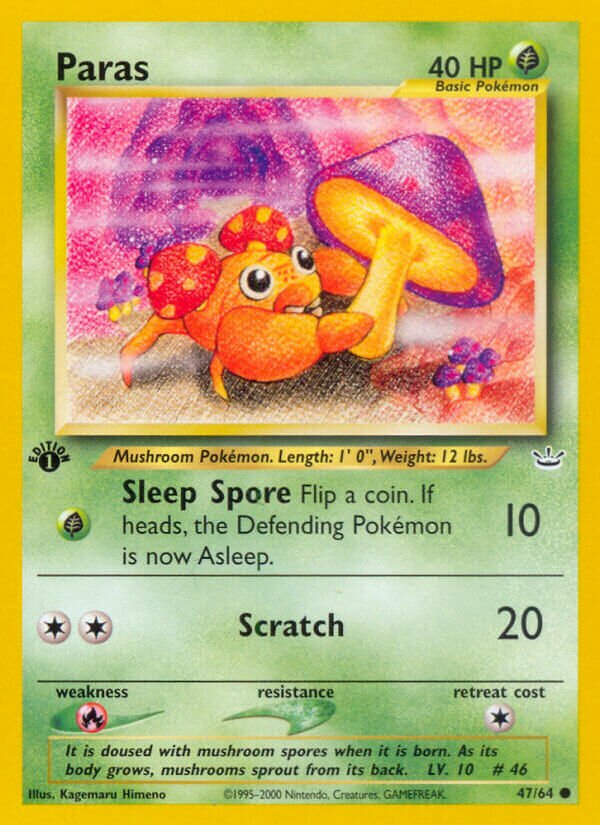 Paras 047/64 — Neo Revelation (English Pokémon TCG card)