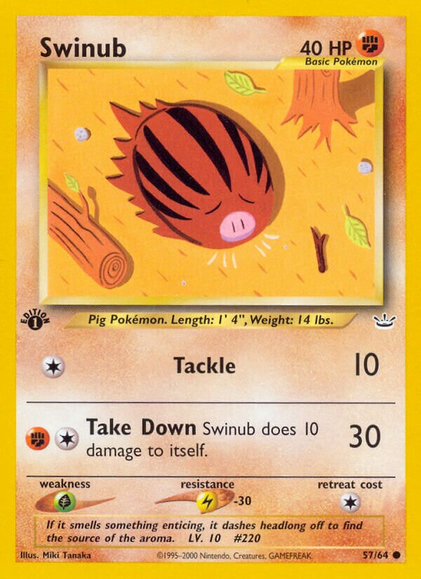 Swinub 057/64 — Neo Revelation (English Pokémon TCG card)