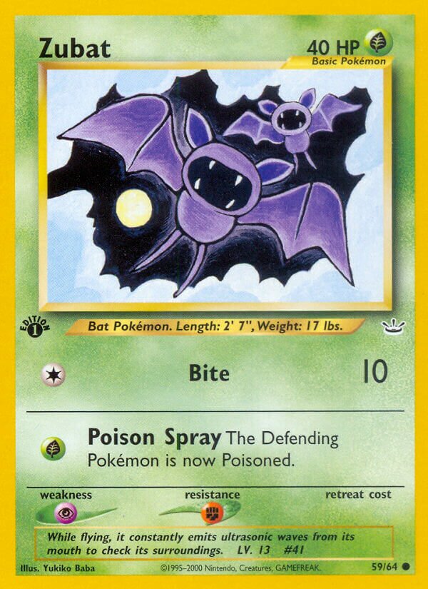 Zubat 059/64 — Neo Revelation (English Pokémon TCG card)