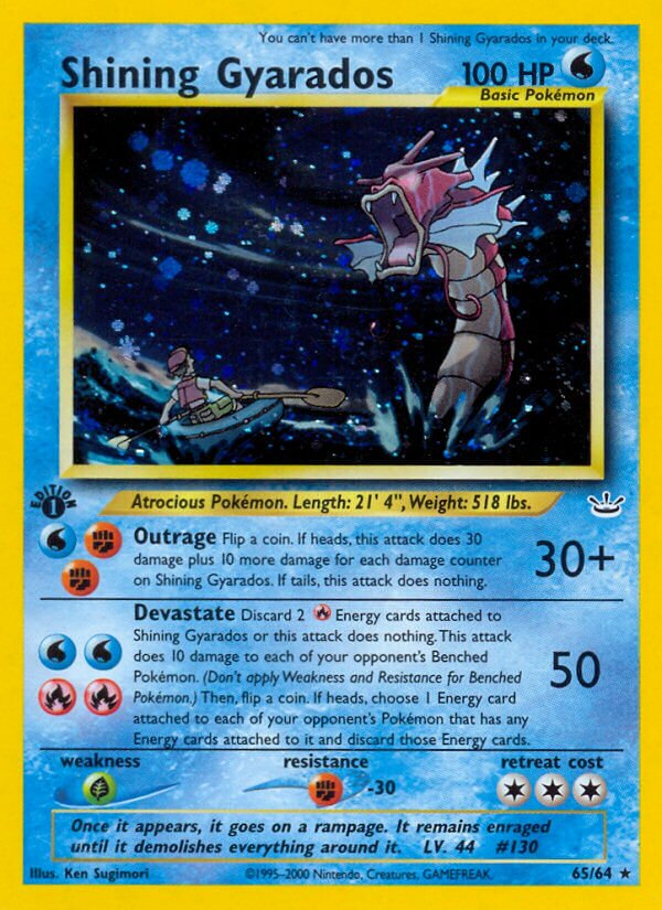 Shining Gyarados 065/64 — Neo Revelation (English Pokémon TCG card)