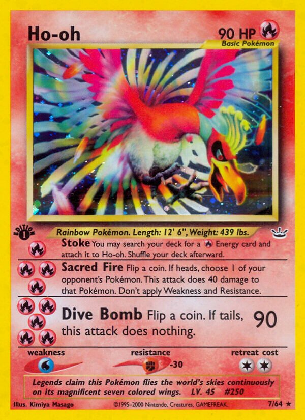 Ho-oh 007/64 — Neo Revelation (English Pokémon TCG card)
