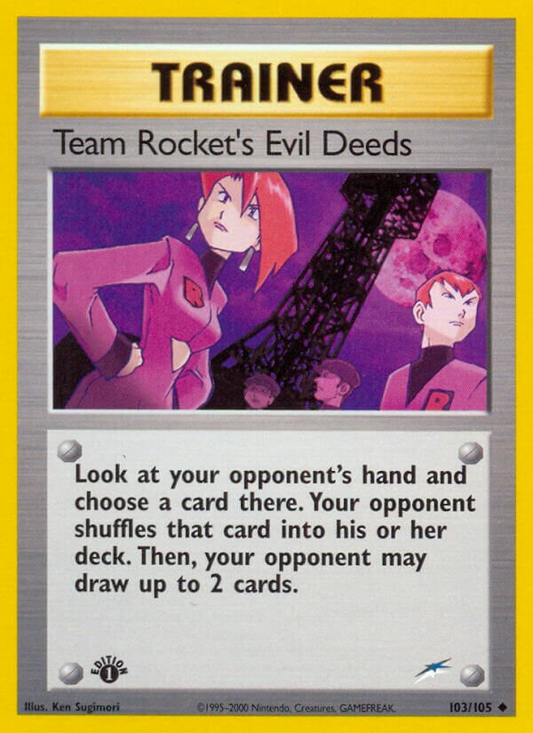 Team Rocket's Evil Deeds 103/105 — Neo Destiny (English Pokémon TCG card)
