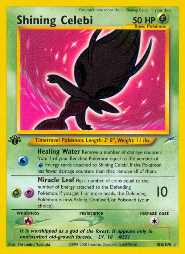 Shining Celebi 106/105 — Neo Destiny (English Pokémon TCG card)
