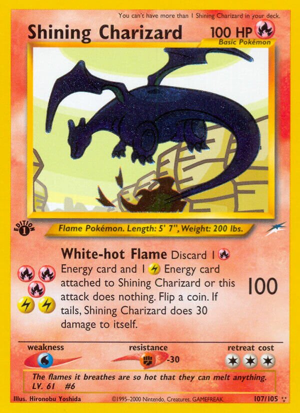 Shining Charizard 107/105 — Neo Destiny (English Pokémon TCG card)