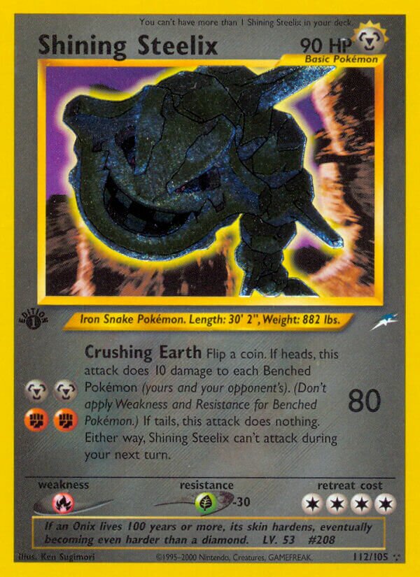 Shining Steelix 112/105 — Neo Destiny (English Pokémon TCG card)
