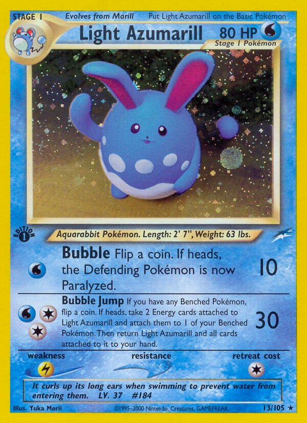 Light Azumarill 013/105 — Neo Destiny (English Pokémon TCG card)