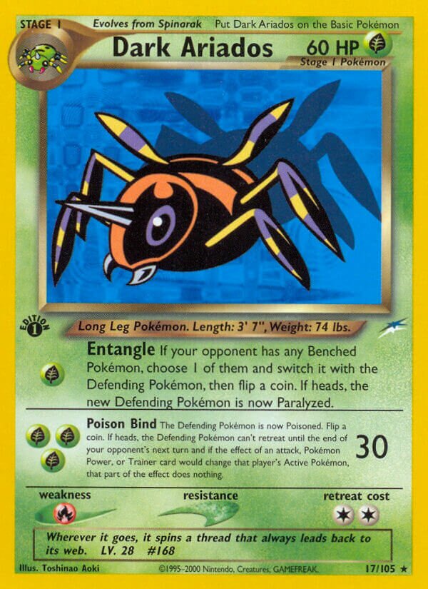 Dark Ariados 017/105 — Neo Destiny (English Pokémon TCG card)