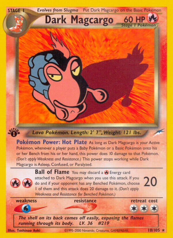 Dark Magcargo 018/105 — Neo Destiny (English Pokémon TCG card)