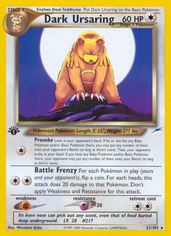 Dark Ursaring 021/105 — Neo Destiny (English Pokémon TCG card)