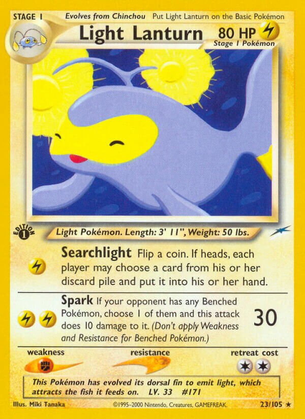 Light Lanturn 023/105 — Neo Destiny (English Pokémon TCG card)