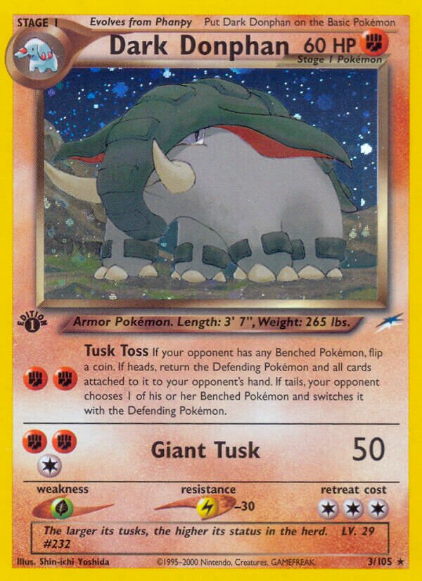 Dark Donphan 003/105 — Neo Destiny (English Pokémon TCG card)
