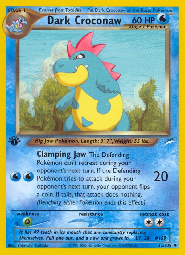 Dark Croconaw 032/105 — Neo Destiny (English Pokémon TCG card)