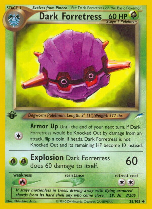 Dark Forretress 035/105 — Neo Destiny (English Pokémon TCG card)
