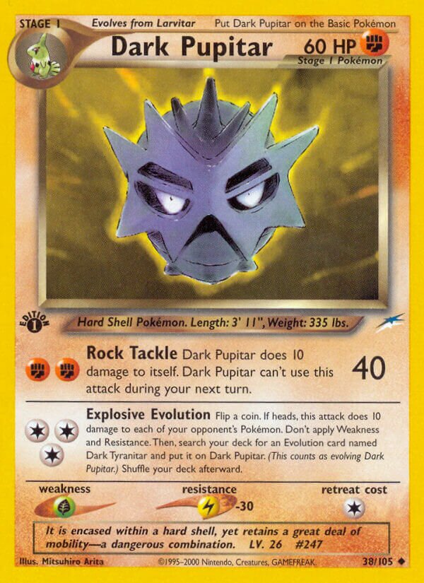 Dark Pupitar 038/105 — Neo Destiny (English Pokémon TCG card)