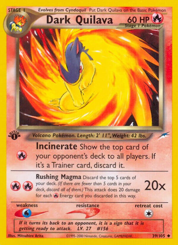 Dark Quilava 039/105 — Neo Destiny (English Pokémon TCG card)