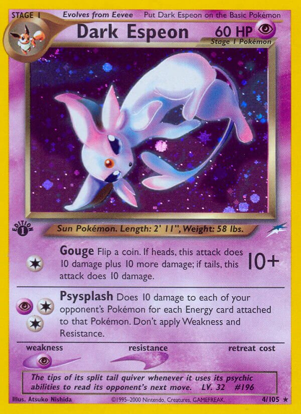 Dark Espeon 004/105 — Neo Destiny (English Pokémon TCG card)