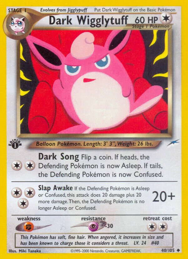 Dark Wigglytuff 040/105 — Neo Destiny (English Pokémon TCG card)