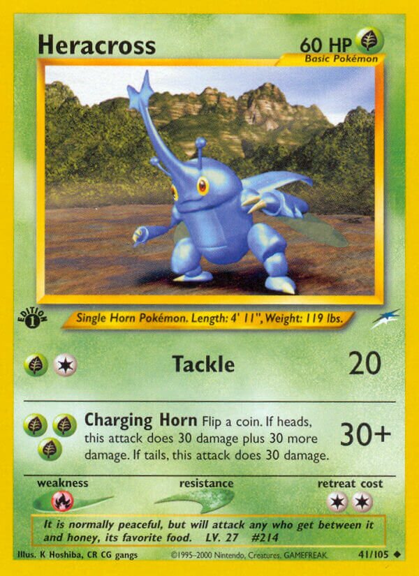 Heracross 041/105 — Neo Destiny (English Pokémon TCG card)
