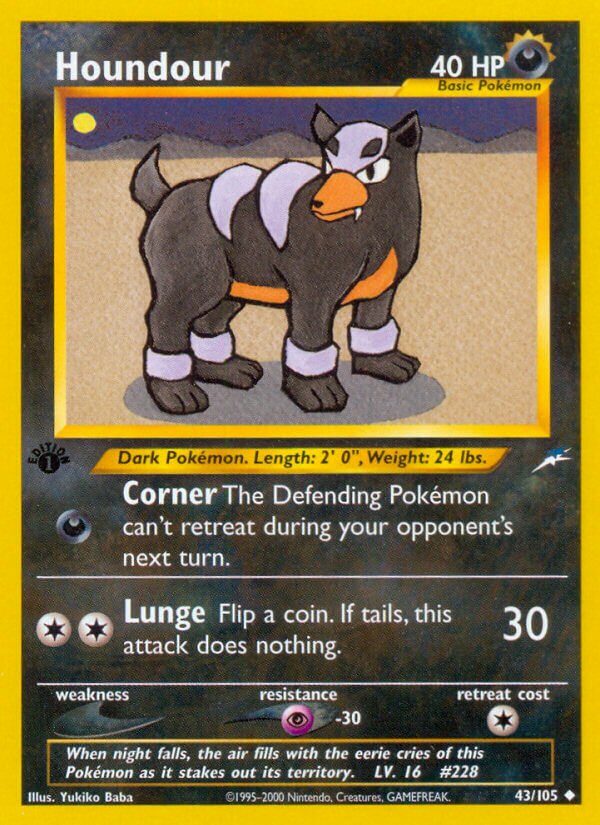 Houndour 043/105 — Neo Destiny (English Pokémon TCG card)