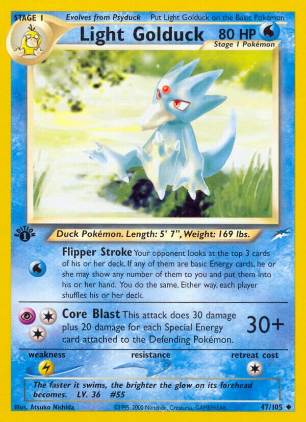 Light Golduck 047/105 — Neo Destiny (English Pokémon TCG card)