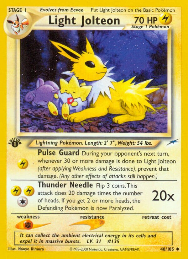 Light Jolteon 048/105 — Neo Destiny (English Pokémon TCG card)