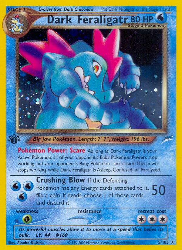 Dark Feraligatr 005/105 — Neo Destiny (English Pokémon TCG card)