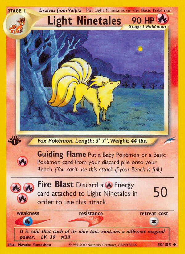 Light Ninetales 050/105 — Neo Destiny (English Pokémon TCG card)