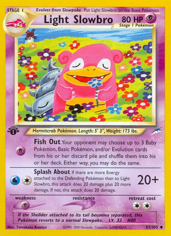 Light Slowbro 051/105 — Neo Destiny (English Pokémon TCG card)