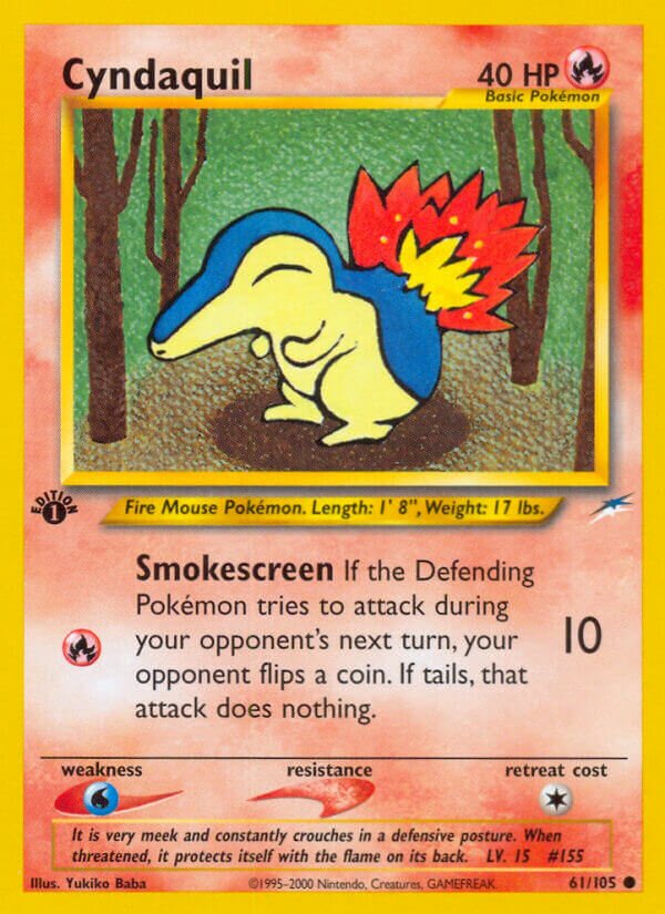 Cyndaquil 061/105 — Neo Destiny (English Pokémon TCG card)