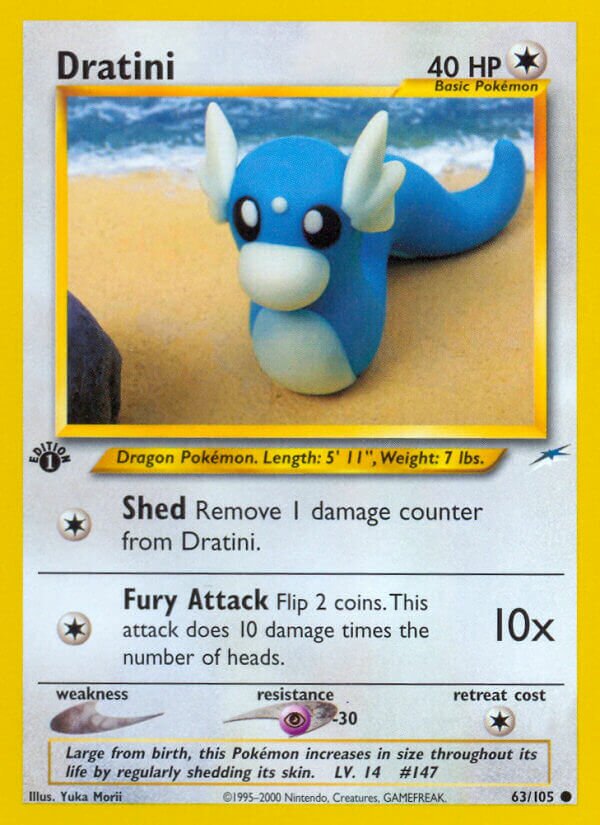 Dratini 063/105 — Neo Destiny (English Pokémon TCG card)
