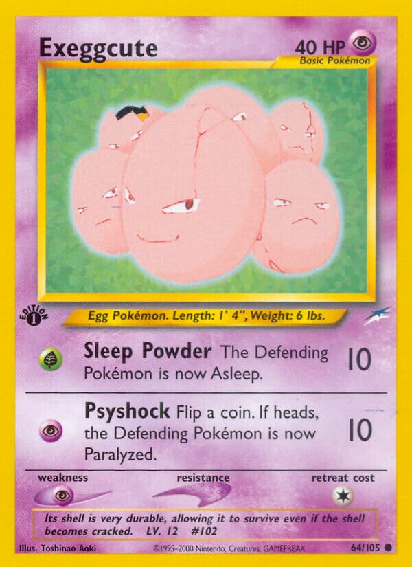 Exeggcute 064/105 — Neo Destiny (English Pokémon TCG card)