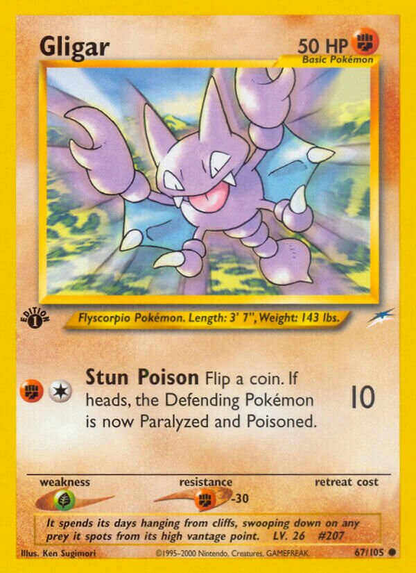 Gligar 067/105 — Neo Destiny (English Pokémon TCG card)