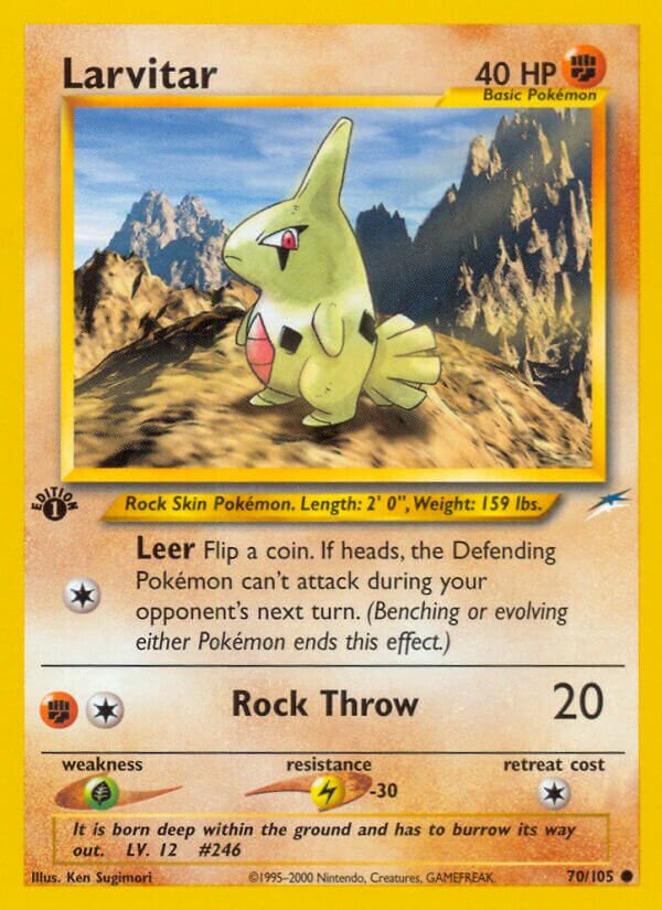 Larvitar 070/105 — Neo Destiny (English Pokémon TCG card)