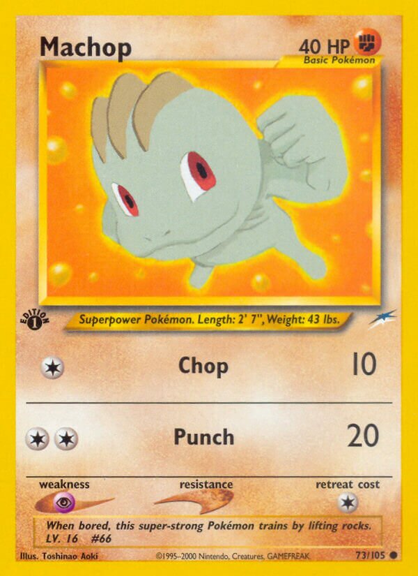 Machop 073/105 — Neo Destiny (English Pokémon TCG card)