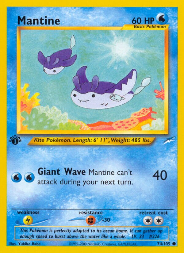 Mantine 074/105 — Neo Destiny (English Pokémon TCG card)