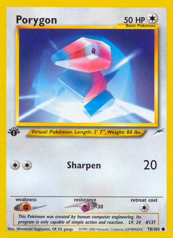 Porygon 078/105 — Neo Destiny (English Pokémon TCG card)