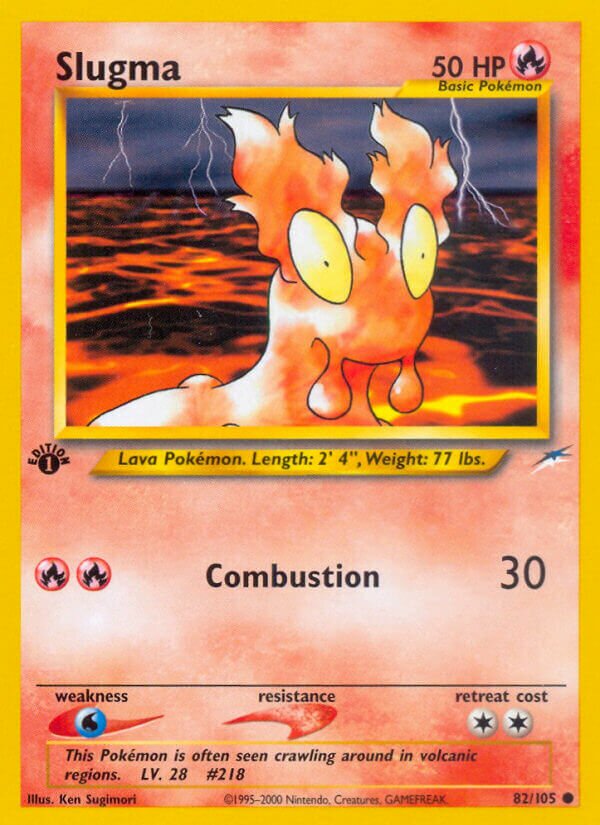 Slugma 082/105 — Neo Destiny (English Pokémon TCG card)