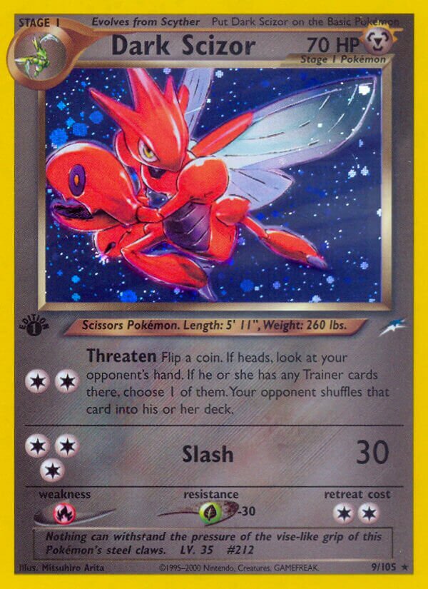 Dark Scizor 009/105 — Neo Destiny (English Pokémon TCG card)