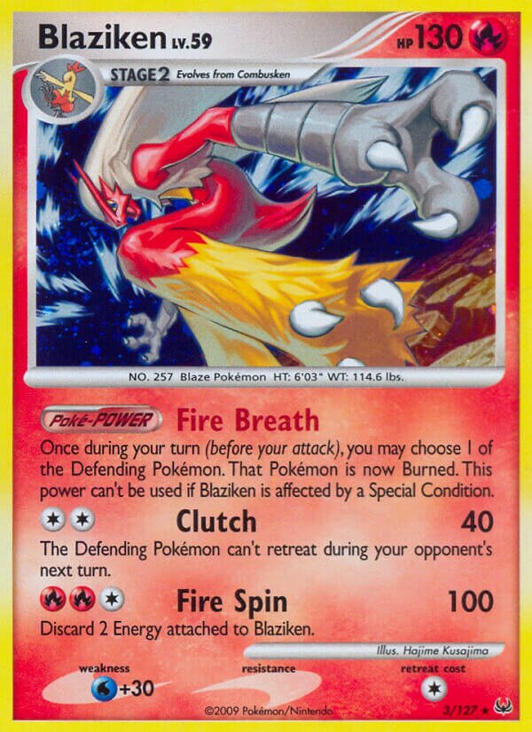 Blaziken 003/133 — Platinum (English Pokémon TCG card)