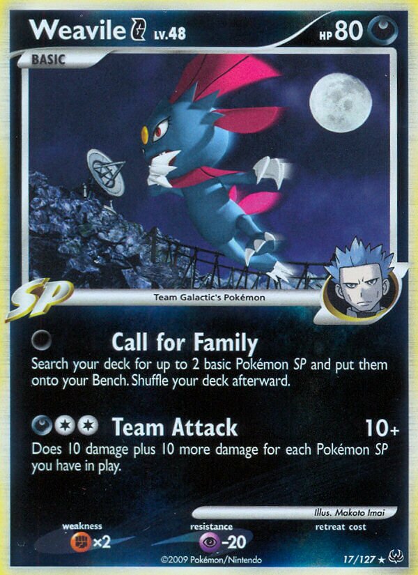 Weavile G 017/133 — Platinum (English Pokémon TCG card)
