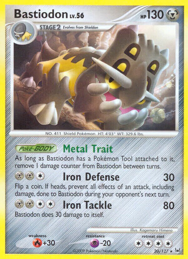 Bastiodon 020/133 — Platinum (English Pokémon TCG card)