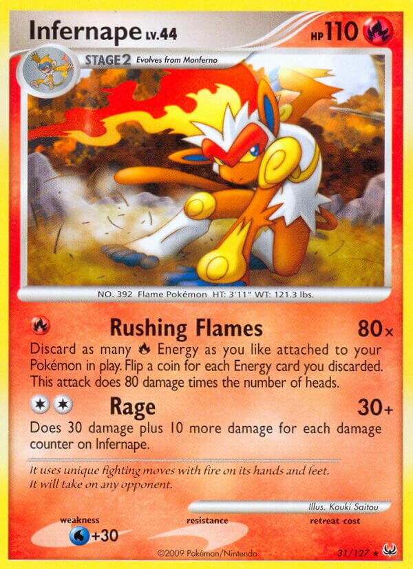 Infernape 031/133 — Platinum (English Pokémon TCG card)