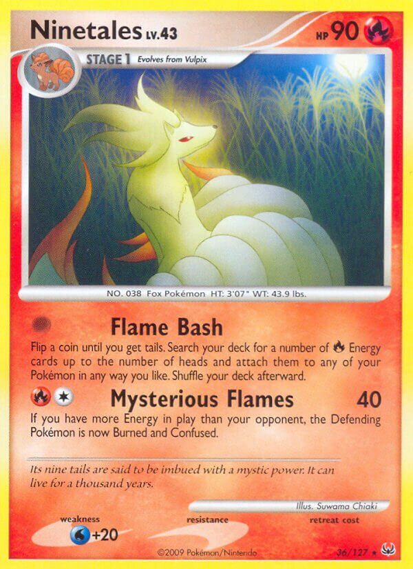 Ninetales 036/133 — Platinum (English Pokémon TCG card)