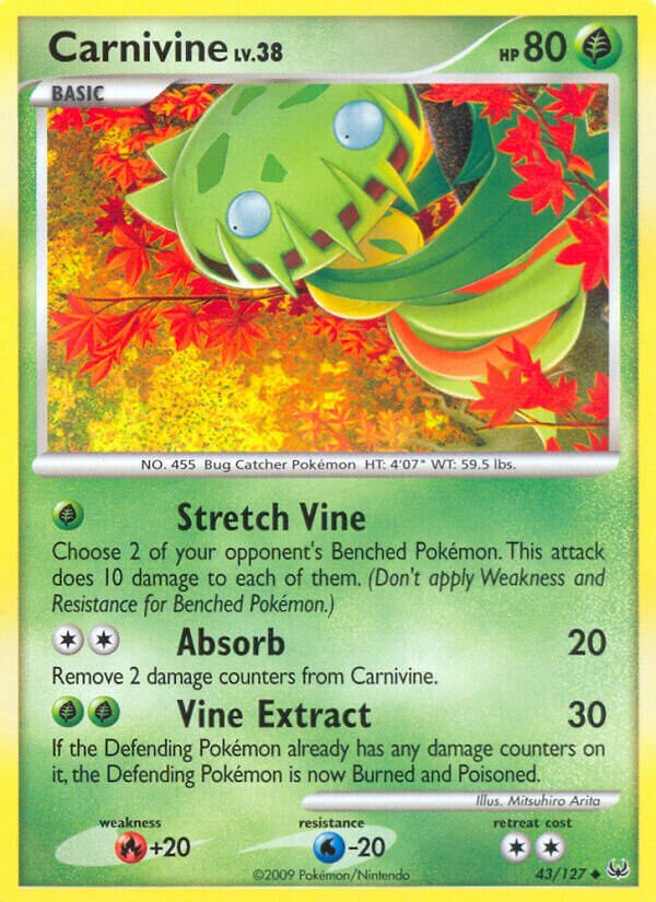 Carnivine 043/133 — Platinum (English Pokémon TCG card)