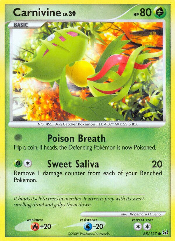 Carnivine 068/133 — Platinum (English Pokémon TCG card)